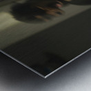 Rottweiler Puppy Discovers Glass Door Reflection Metal print