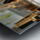 German Shepherd Puppy Discovers Colorful Paint Containers Metal print