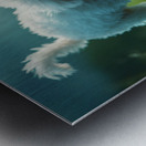 Poodle Puppy Discovers Her Reflection In A Puddle Metal print