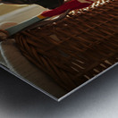 German Shepherd Puppy Discovers Laundry Basket Metal print