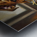 Bulldog Puppy Discovers Spaghetti Dinner Metal print