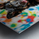 German Shepherd Puppy Gets Clean After Art Adventure Metal print
