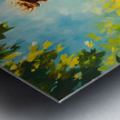 Exhausted Golden Puppy Rests After Helicopter Play Metal print