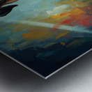 Contented Pug Puppy Enjoys Aromatic Discovery Metal print