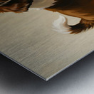 Shih Tzu Puppy Spots Tempting Sock In Laundry Basket Metal print