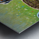 Australian Shepherd Puppy Discovers Bicycle Basket Adventure Metal print