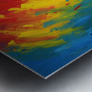 Tired Border Collie Puppy Rests After Exciting Adventure Metal print