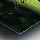 Border Collie Puppy Discovers Garden Bed Metal print