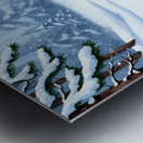 Chihuahua Puppys First Winter Day In Red Sweater Metal print