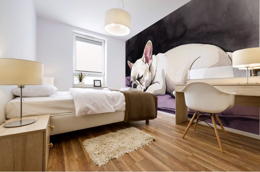 French Bulldog Puppy Sleeps Peacefully Through Night Mural print
