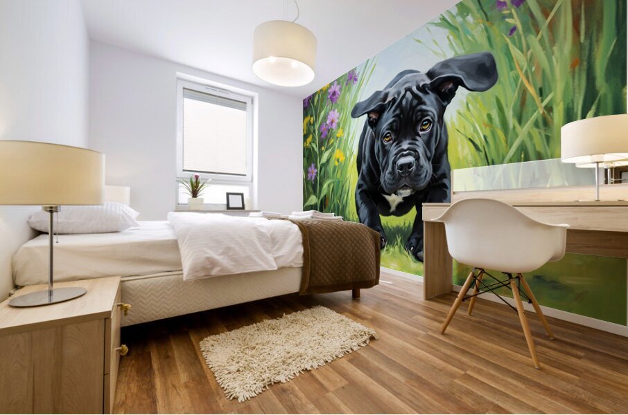 Cane Corso Puppys First Big Jump Mural print