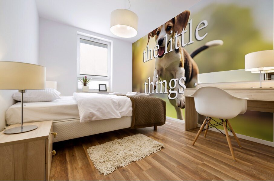 Find Joy Like This Excited Puppy Mural print