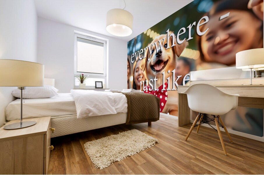 Spread Smiles Like This Joyful Puppy Mural print