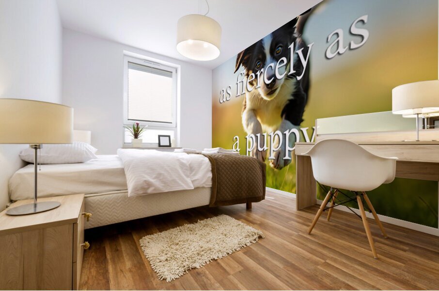 Chase Goals Like This Determined Puppy Mural print