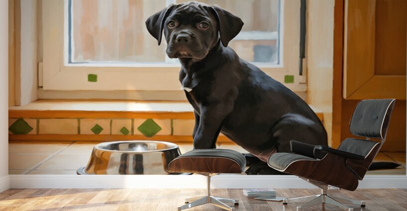 Cane Corso Puppy Discovers Dinner Time Wall Murals