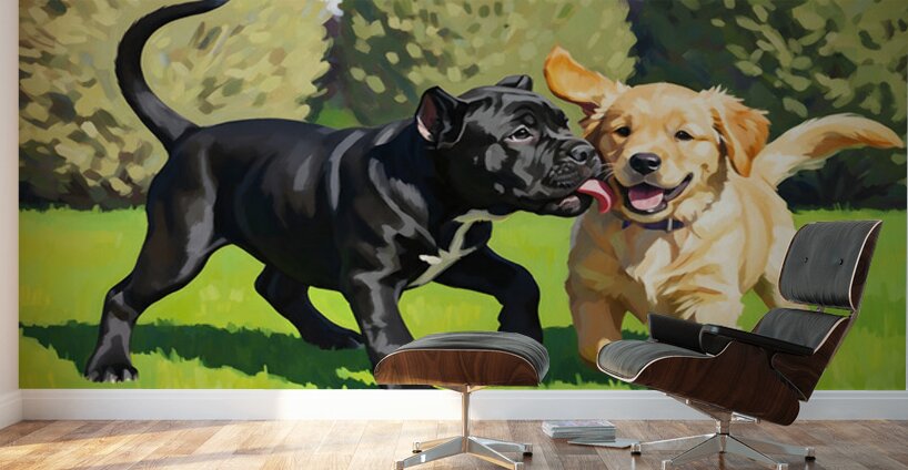 Tired Cane Corso Puppy Says Goodbye Wall Murals