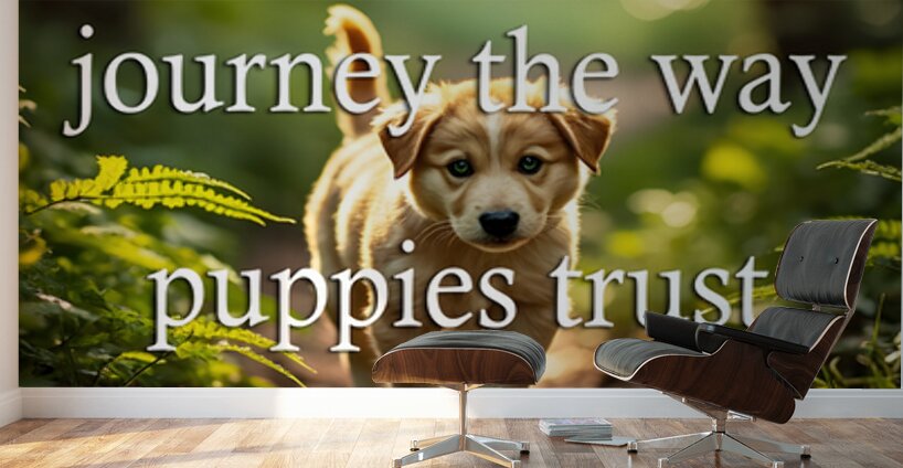 Trust Your Journey Like Adventurous Puppies Wall Murals