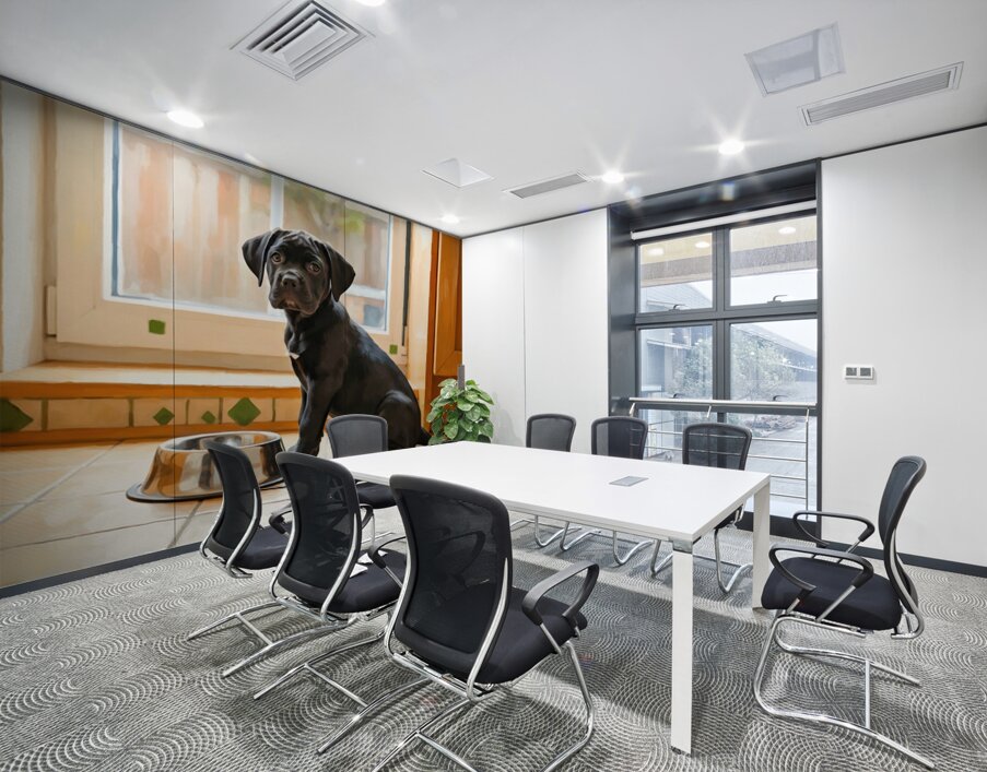 Cane Corso Puppy Discovers Dinner Time Wall Printing