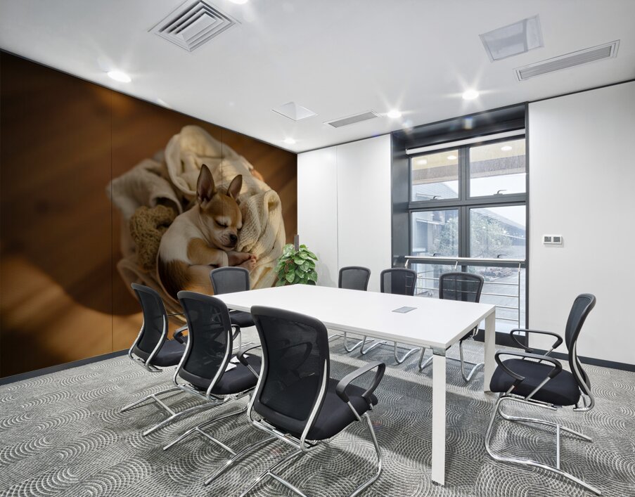 Chihuahua Puppy Naps On Laundry Pile Wall Printing