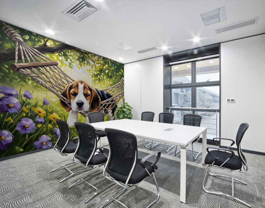 Beagle Puppy Discovers Perfect Hammock Spot Wall Printing