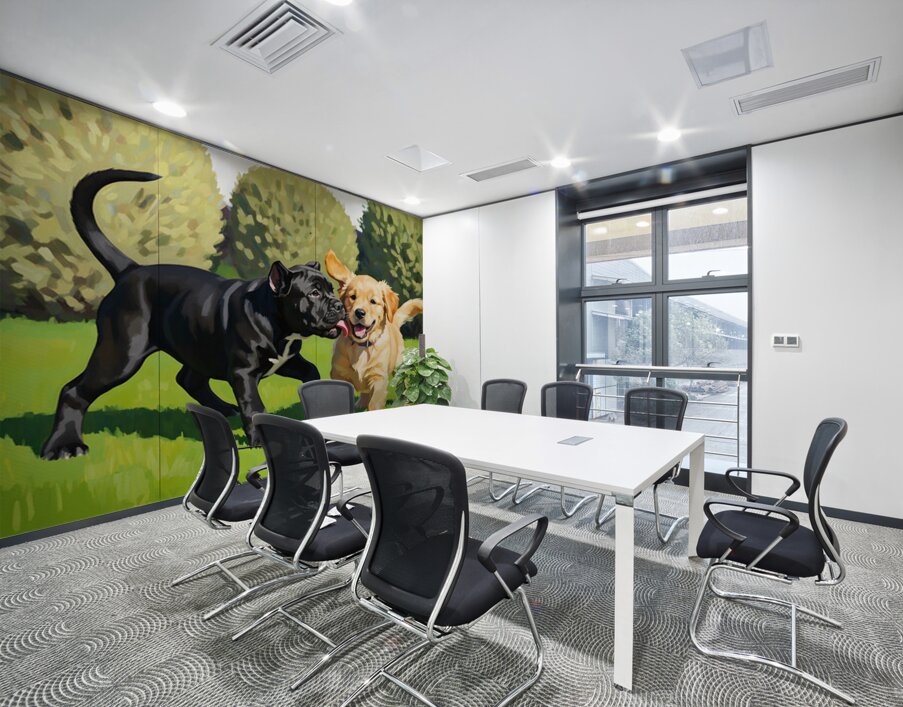 Tired Cane Corso Puppy Says Goodbye Wall Printing