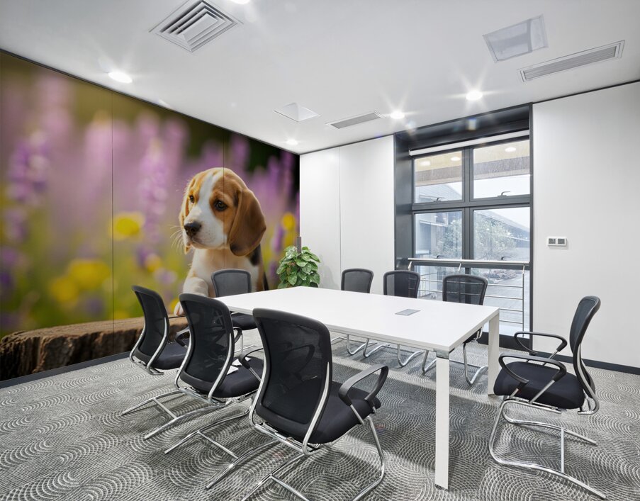 Beagle Puppy Claims His Royal Throne Wall Printing
