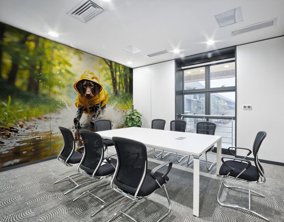 German Shorthaired Pointer Puppy Ready For Rainy Adventure Wall Printing