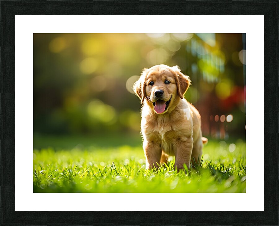 Proud Puppy Successfully Stands After Sploot Adventure Picture Frame print