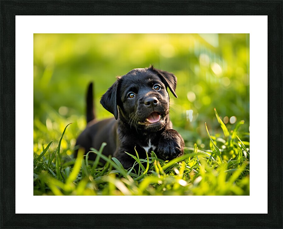 Little Cane Corso Puppy Ready To Learn New Trick Picture Frame print