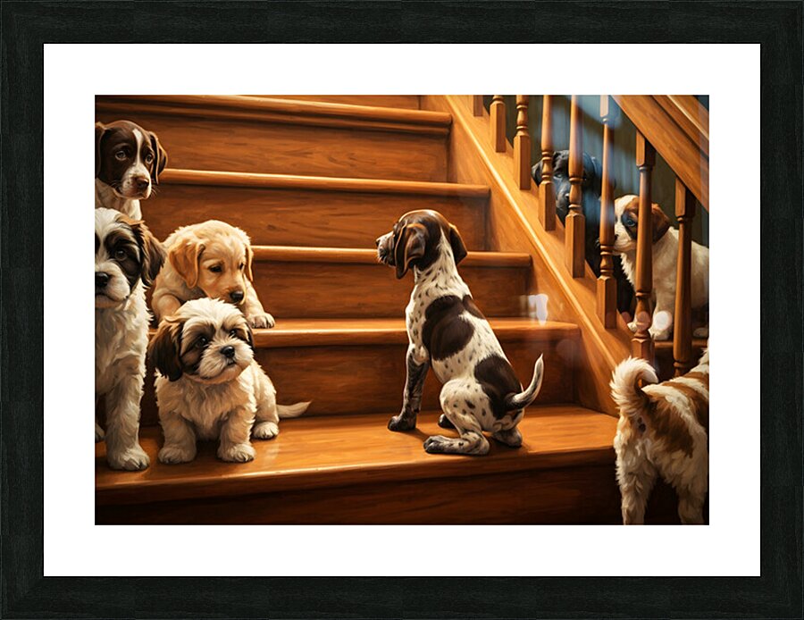 German Shorthaired Pointer Puppy Eyes The Big Challenge Picture Frame print