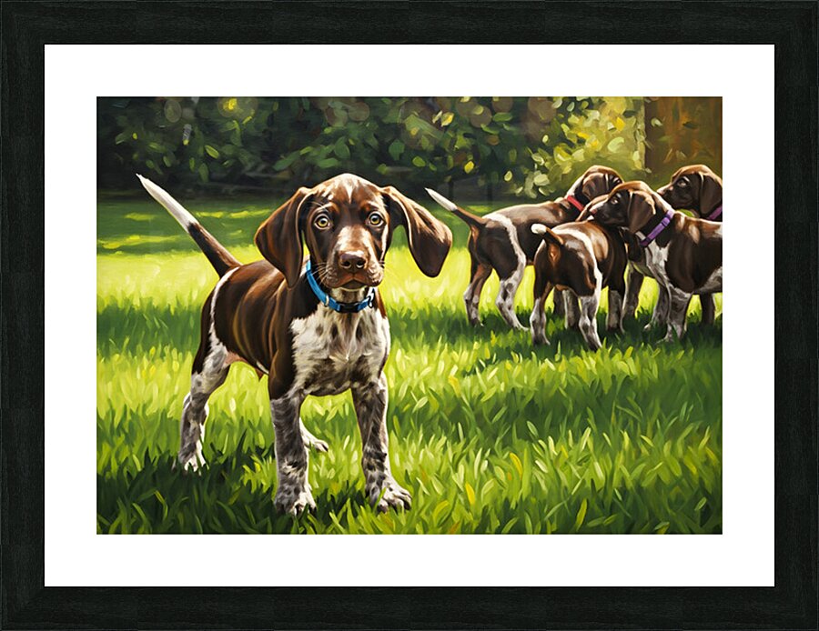 German Shorthaired Pointer Puppy Ready For Playtime Picture Frame print