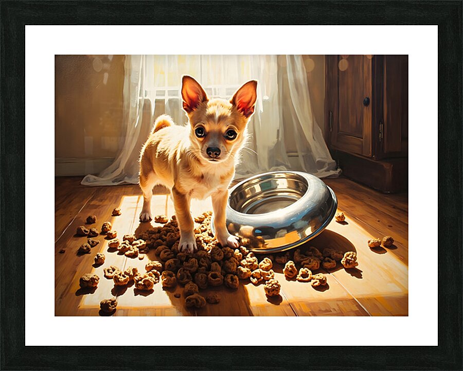 Guilty Chihuahua Puppy After Food Mess Picture Frame print