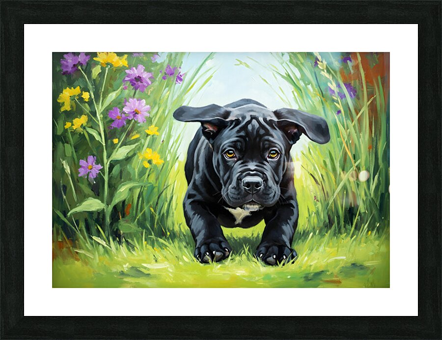 Cane Corso Puppys First Big Jump Picture Frame print