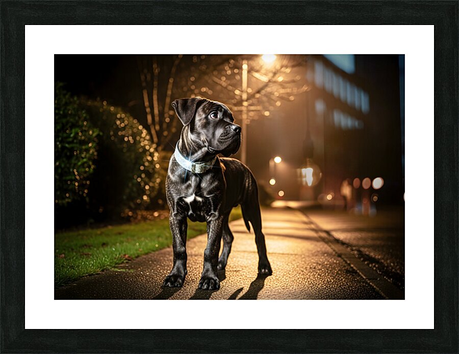 Cane Corso Puppy Returns Home After Night Out Picture Frame print