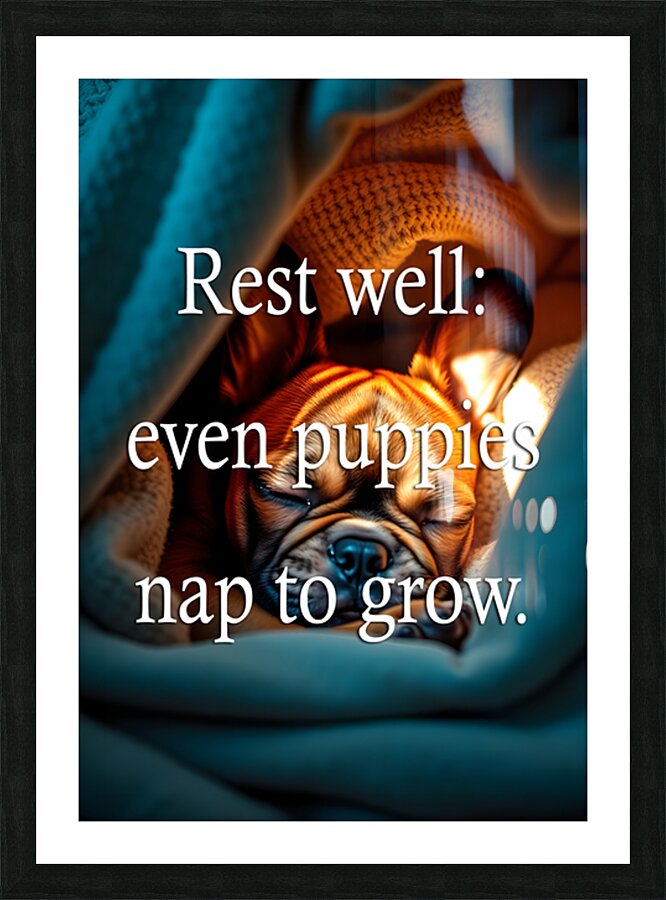 Rest Well Like This Sleepy Puppy Picture Frame print