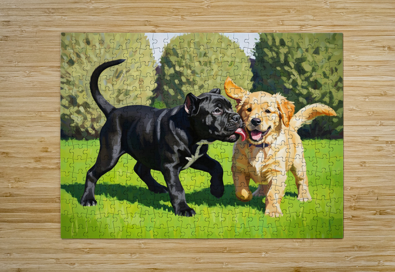 Tired Cane Corso Puppy Says Goodbye Puppy Prints Puzzle printing