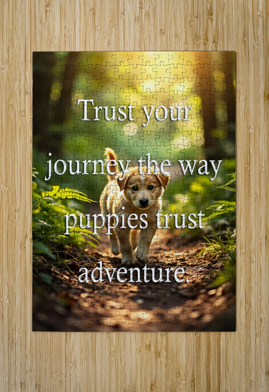 Trust Your Journey Like Adventurous Puppies Puppy Prints Puzzle printing