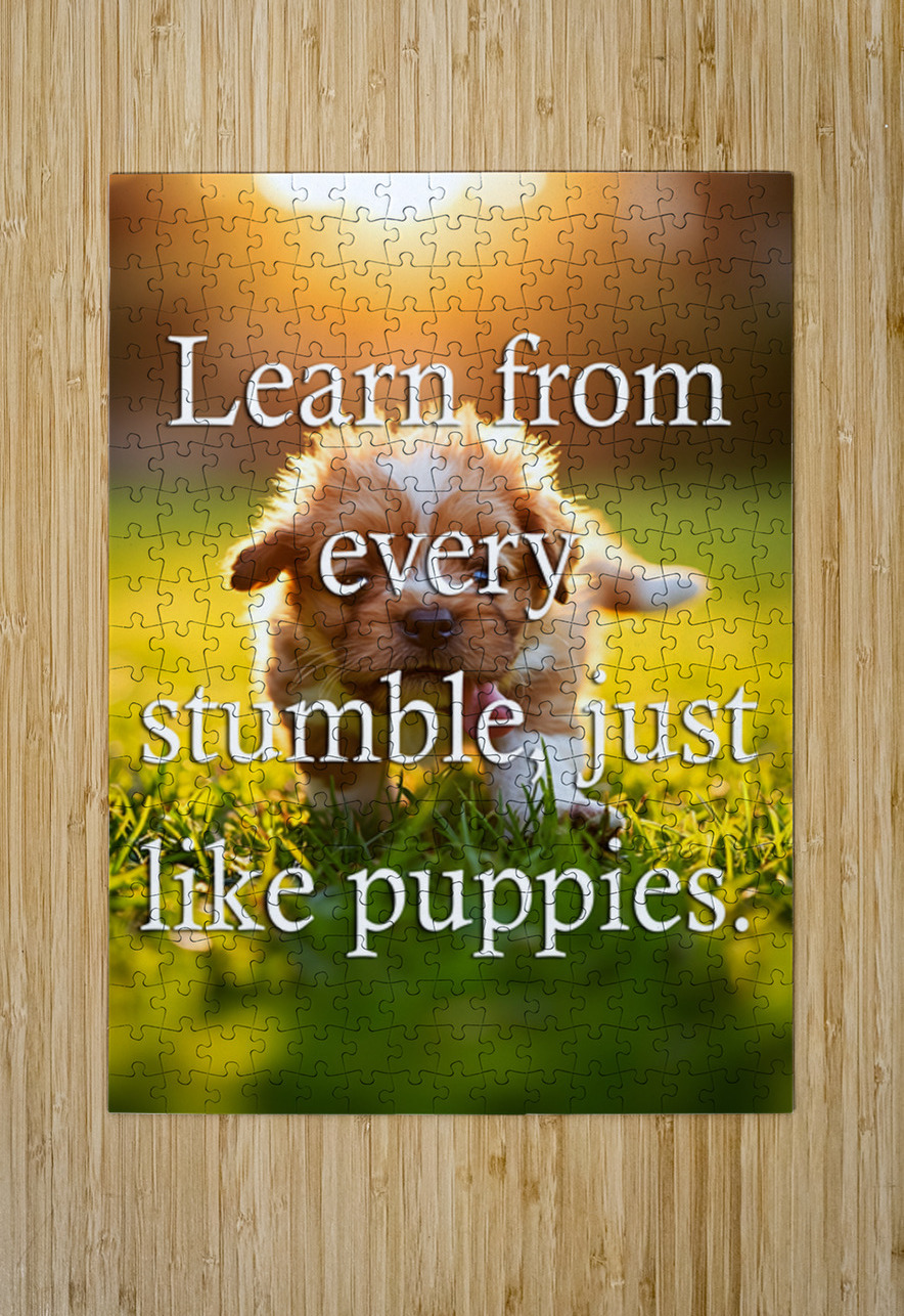 Learn from Stumbles Like Puppies Puppy Prints Puzzle printing