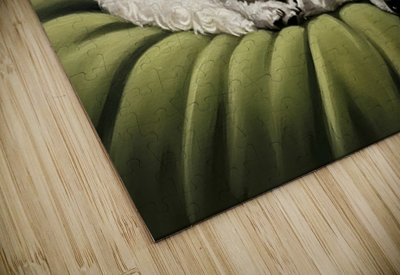 Poodle Puppy Dreams On Green Padded Bed Puppy Prints Puzzle