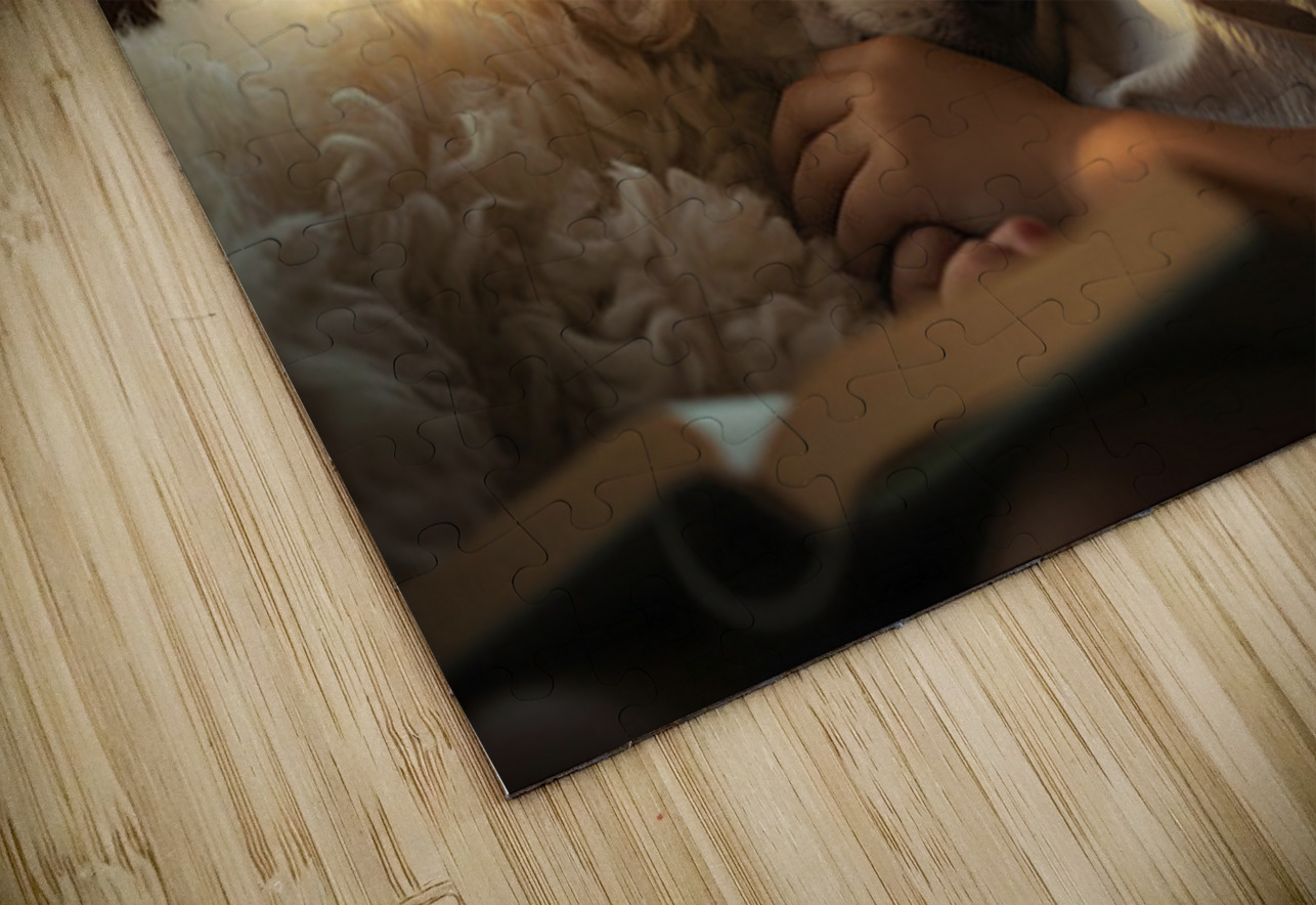Poodle Puppy Dreams During Story Time Puppy Prints Puzzle