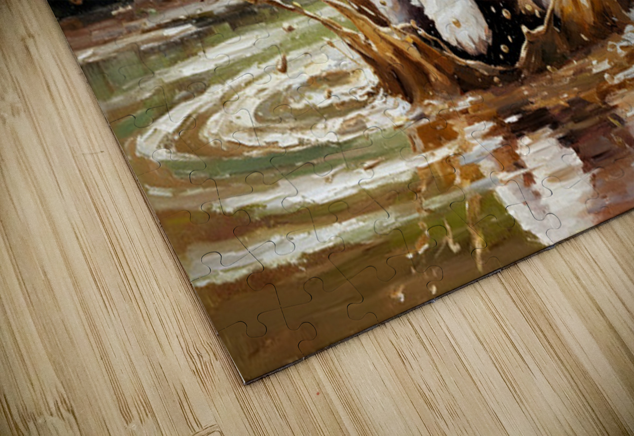 Muddy Bichon Frise Puppy After Puddle Adventure Puppy Prints Puzzle