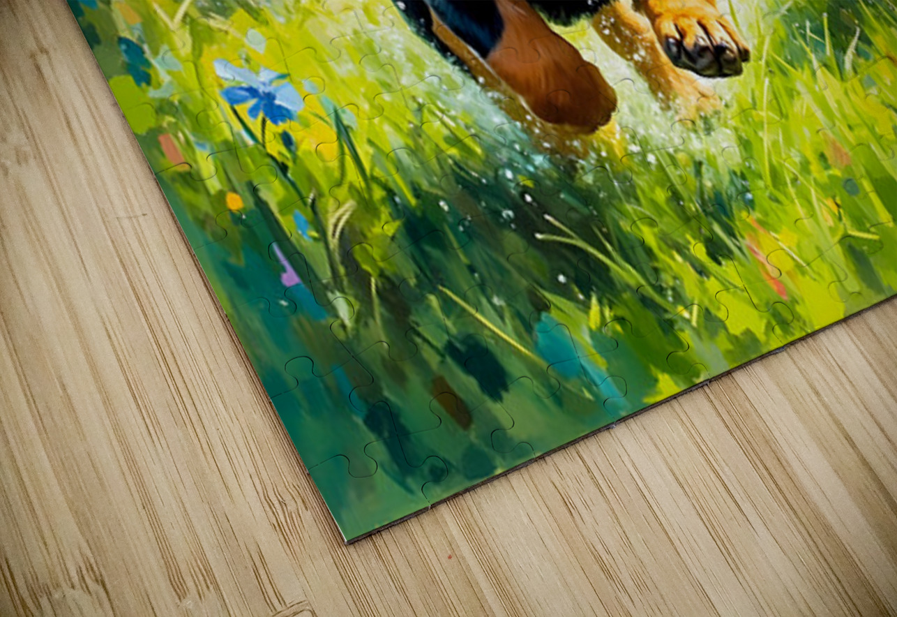 Rottweiler Puppy Ready To Play With Siblings Puppy Prints Puzzle