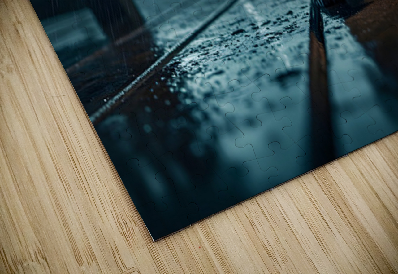 Dachshund Puppy Watches Storm From Covered Porch Puppy Prints Puzzle