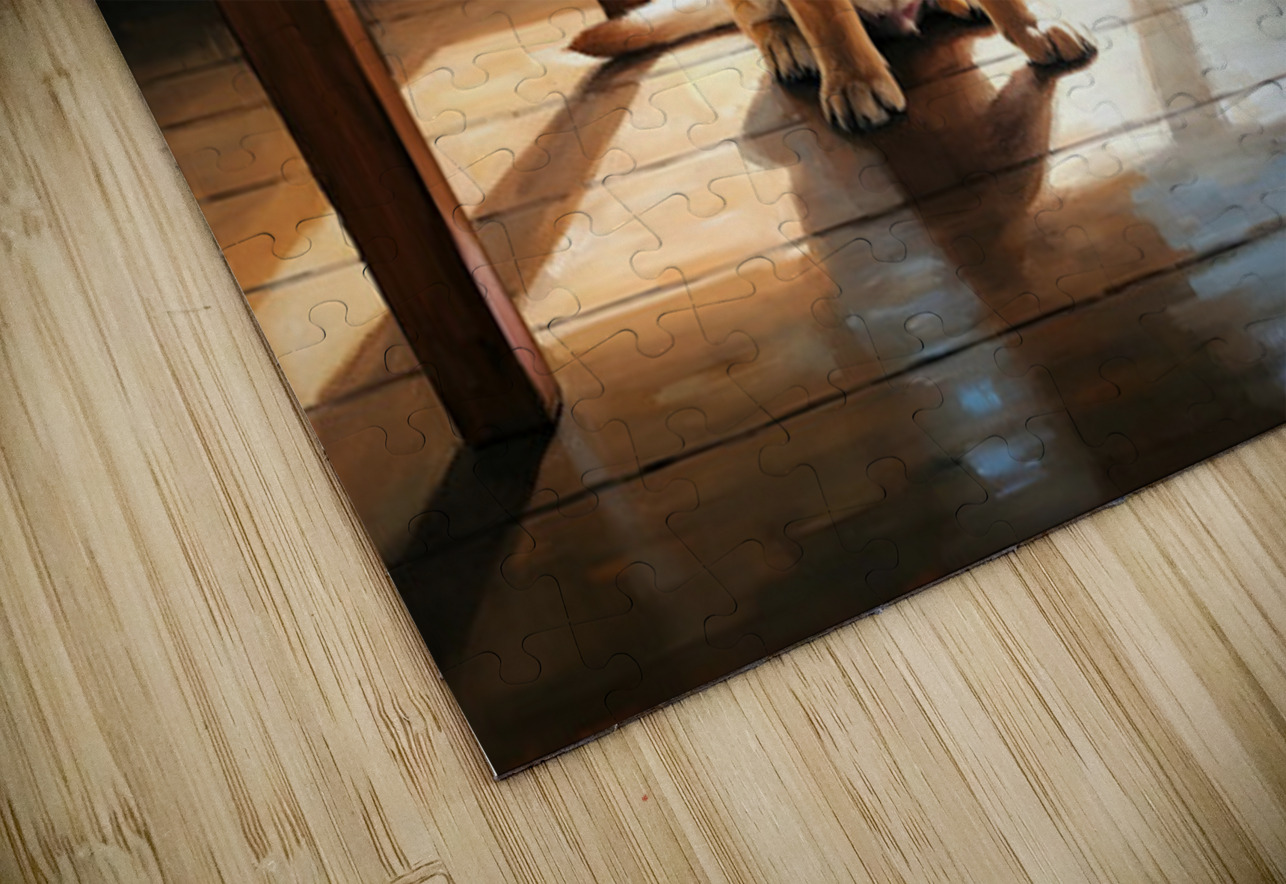 Brave Labrador Puppy Emerges After Storm Passes Puppy Prints Puzzle