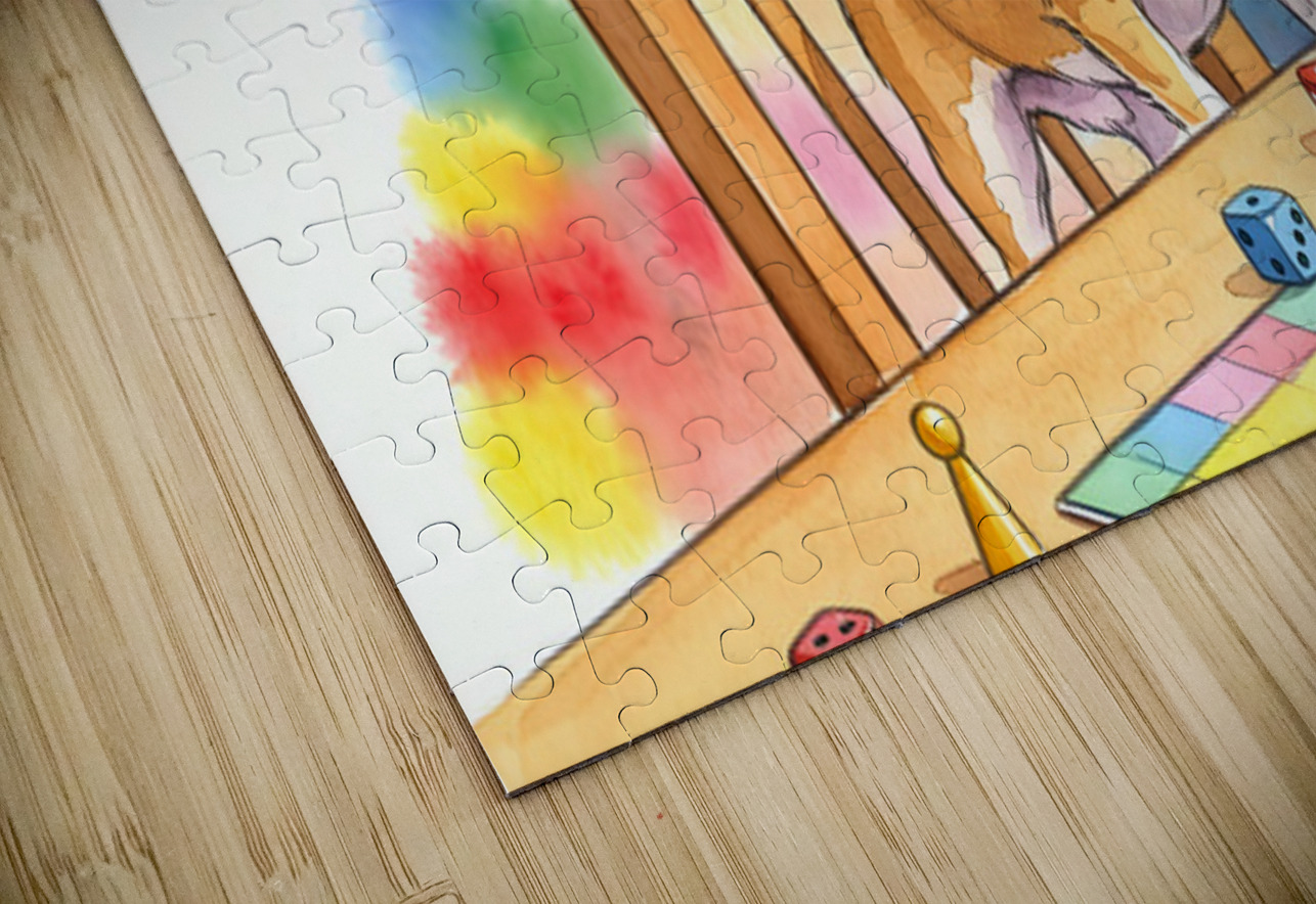 Puppy Participates In Family Board Game Puppy Prints Puzzle