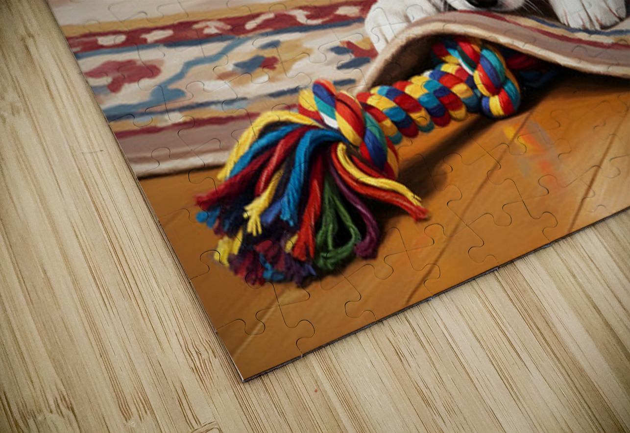 Border Collie Puppy Discovers Perfect Hiding Spot Puppy Prints Puzzle