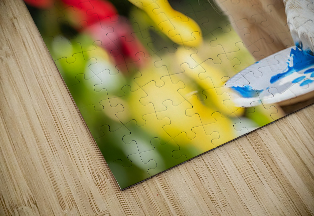 Golden Retriever Puppy Ready To Give Pawprint Autograph Puppy Prints Puzzle