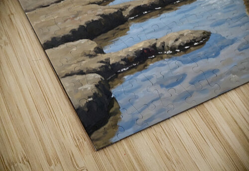 Golden Retriever Puppy Discovers Tide Pools Puppy Prints puzzle