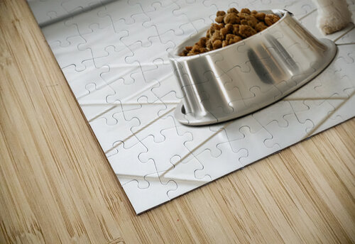 Poodle Puppys Dinner Time Excitement Puppy Prints puzzle