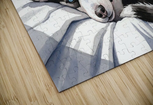 Sleepy Siberian Husky Puppy Napping In Sunbeam Puppy Prints puzzle